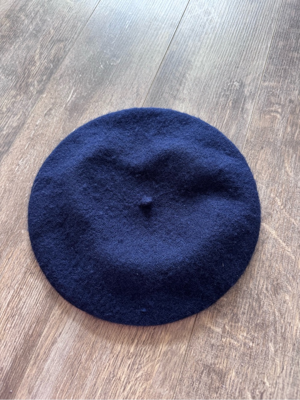 Navy Wool French Style Classic Beret - Unbranded